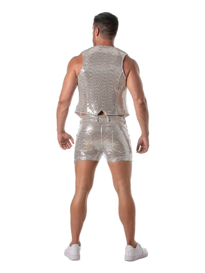 Mens TOF Paris Glitter Chain Vest