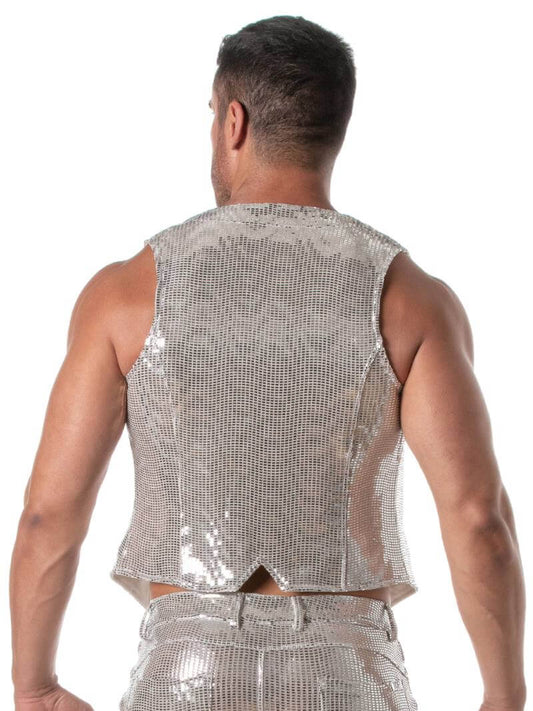 Mens TOF Paris Glitter Chain Vest