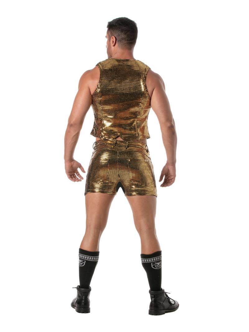 Mens TOF Paris Glitter Chain Vest