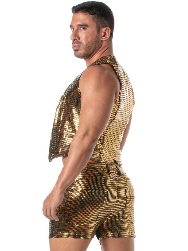 Mens TOF Paris Glitter Chain Vest