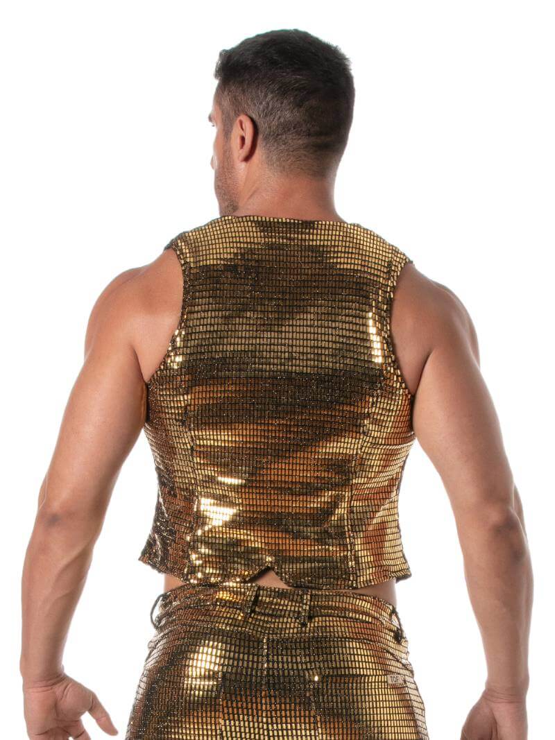 Mens TOF Paris Glitter Chain Vest