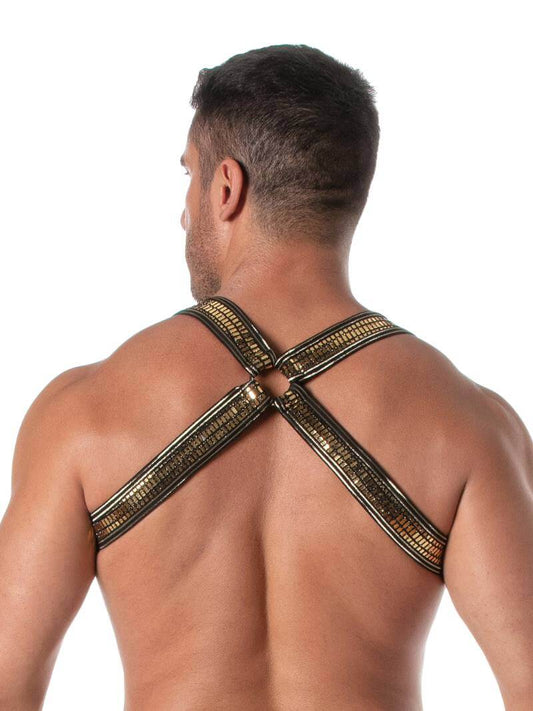 Mens TOF Paris Glitter Bulldog Chest Harness