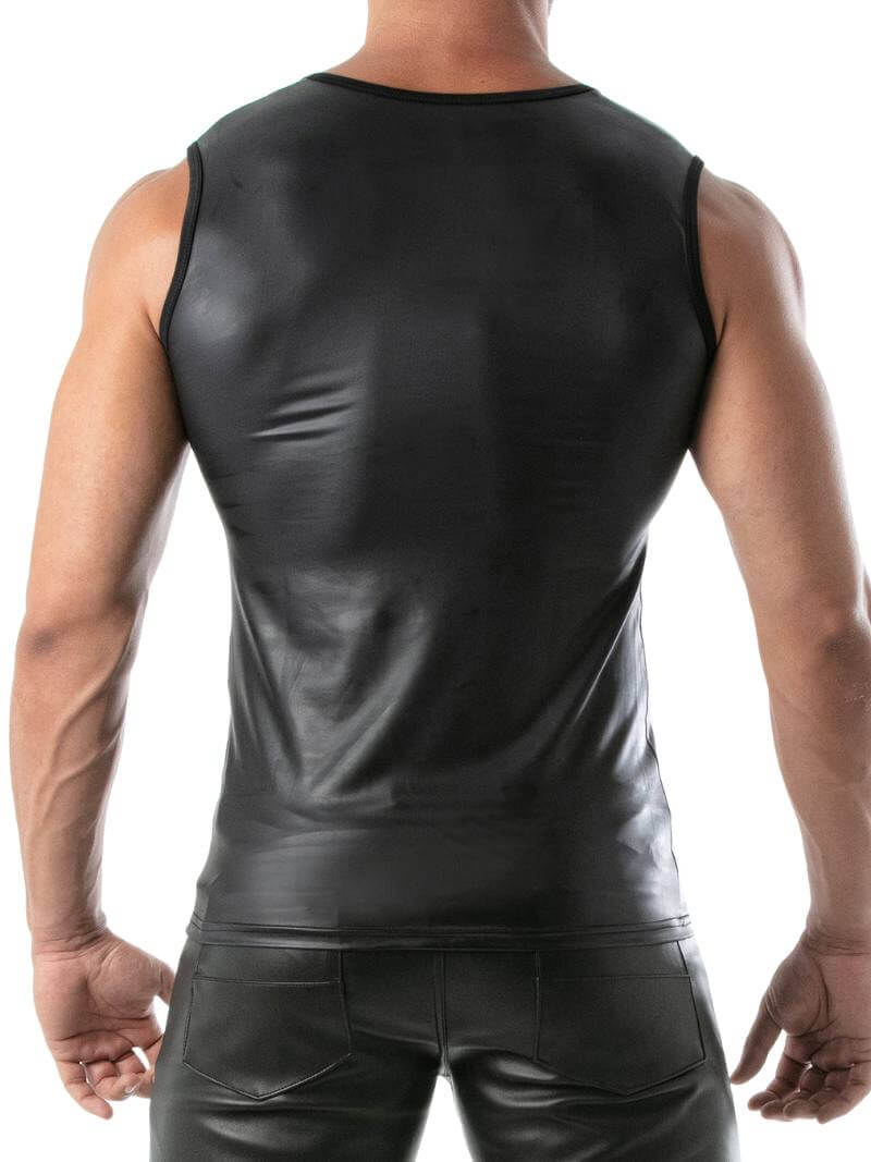 Mens TOF Paris Kinky Tank Top: Leather-Look