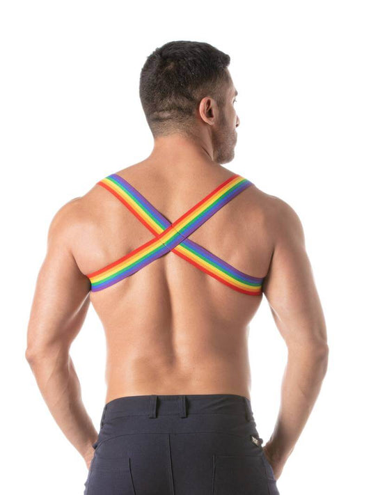 Mens TOF Paris Rainbow Chest Harness