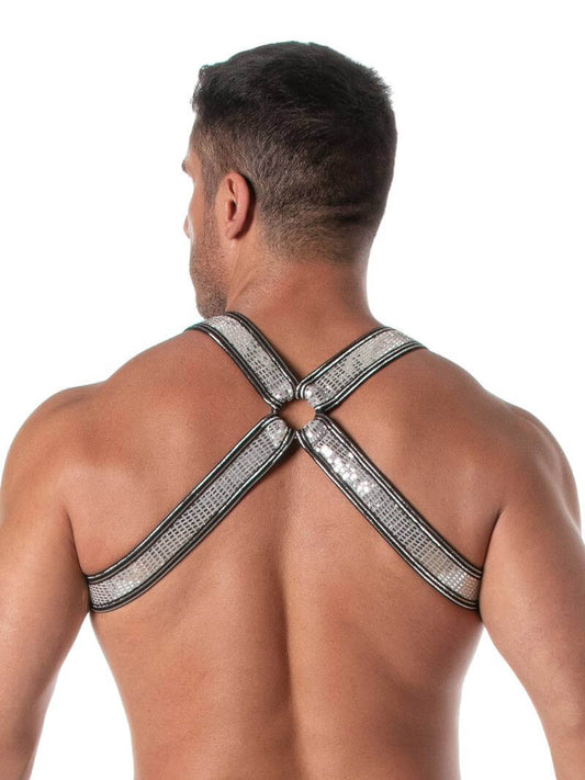 Mens TOF Paris Glitter Bulldog Chest Harness