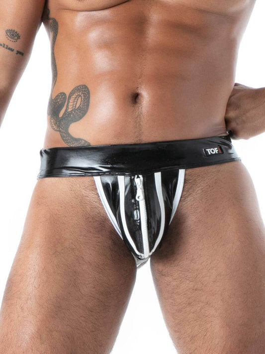 TOF Paris Latex Second Skin Jockstrap with Zipper