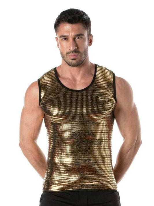 Mens TOF Paris Glitter Tank Top