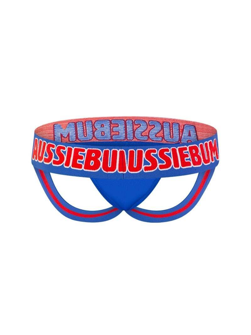 mens jockstrap with aussiebum branded waistband, ribbed pouch