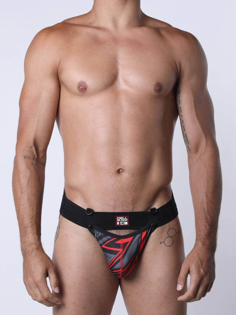CELLBLOCK 13 Tight End 2 inch Snap Up Jockstrap Light Blue