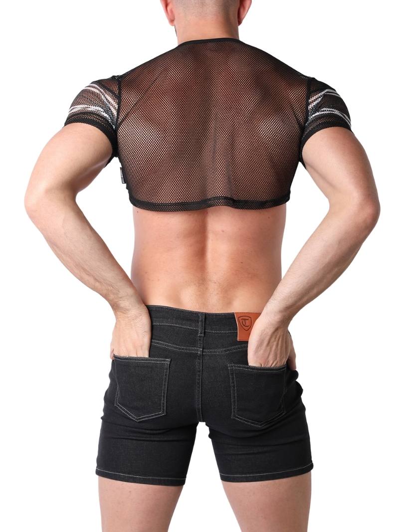 Mens CellBlock13 Challenger Cropped T-Shirt: Breathable Mesh