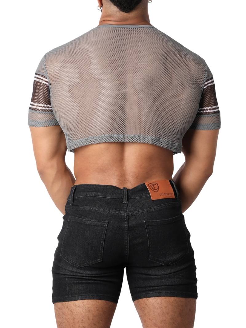Mens CellBlock13 Challenger Cropped T-Shirt: Breathable Mesh