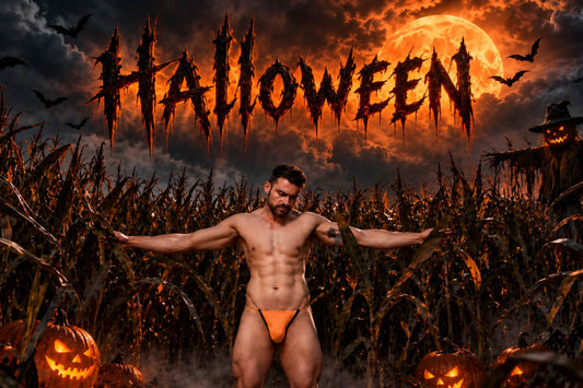 Men's Halloween party outfit inspiration featuring daring menswear, spooky styling and statement clubwear from VOCLA.