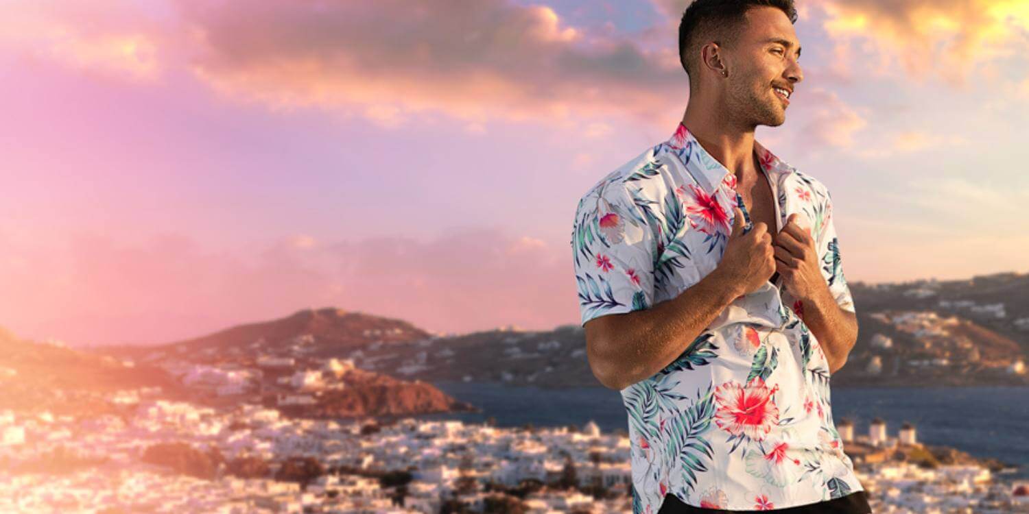 Summer menswear trends from top brands: Trendy men's Summer 2025 designer clothing tops, vests, tanks & shorts for the warmer weather.