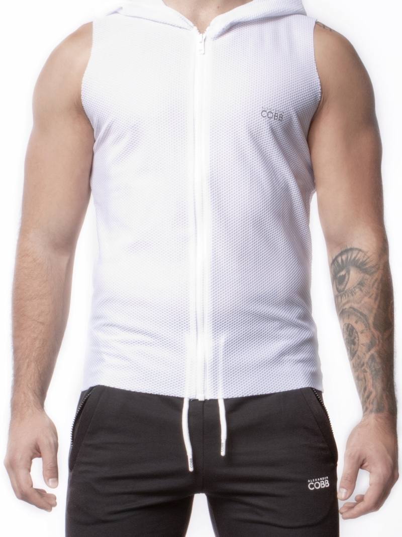 Alexander Cobb Sleeveless Mesh Hoodie Tank