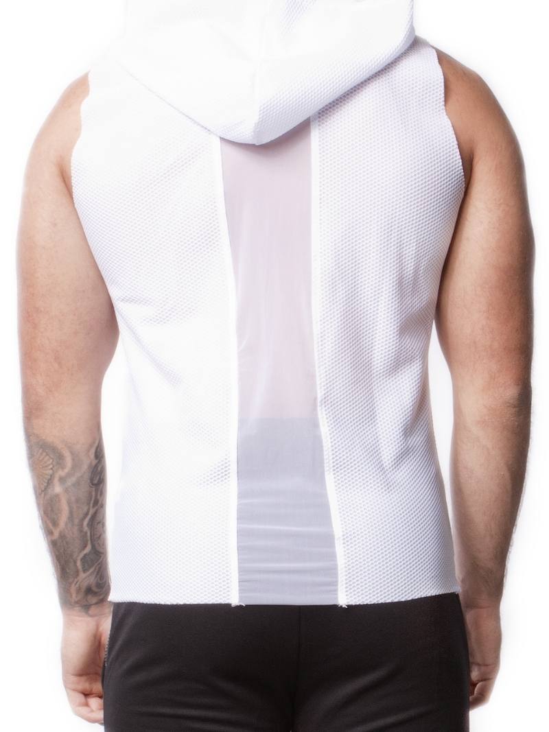 Alexander Cobb Sleeveless Mesh Hoodie Tank