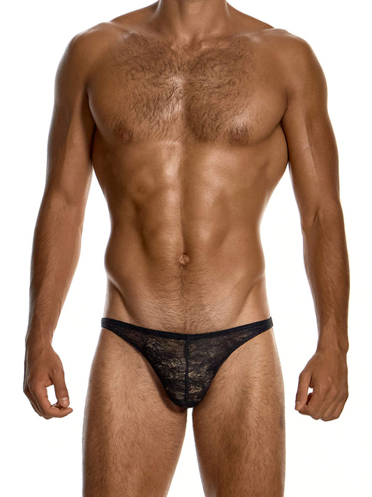 Modus Vivendi Lingerie Lace Low Cut Bikini Brief in black, product photograph