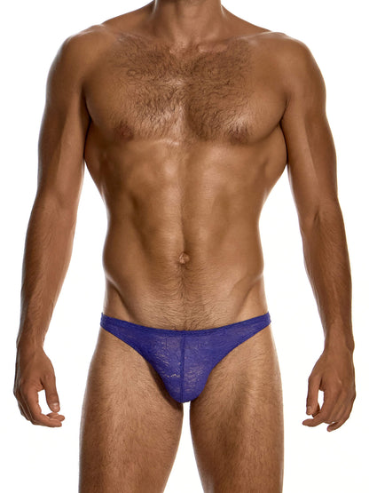 Modus Vivendi Lingerie Lace Low Cut Bikini Brief in purple, product photograph