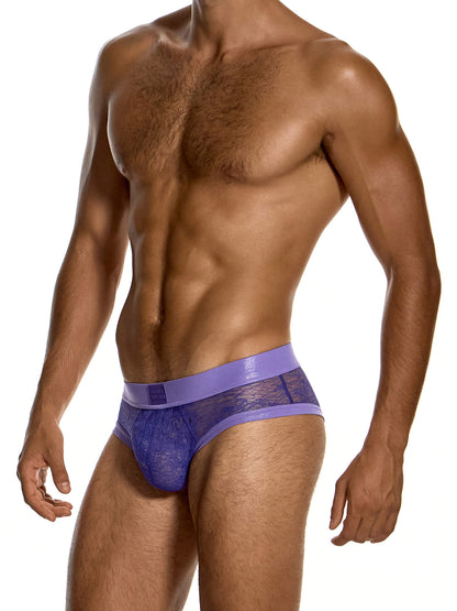 Modus Vivendi Lingerie Lace Classic Brief in purple, product photograph
