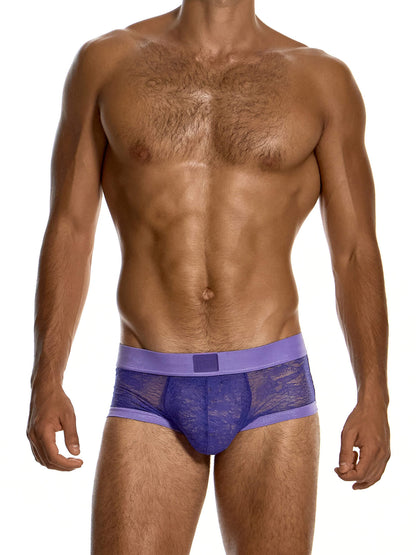 Modus Vivendi Lingerie Lace Boxer Trunk in purple, product photograph
