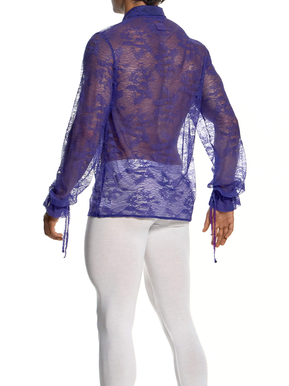 Modus Vivendi Lingerie Lace Long-Sleeve Shirt in purple, product photograph