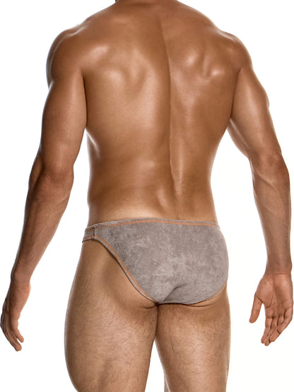 Modus Vivendi Towel Low Cut Bikini Brief in Taupe, product photograph