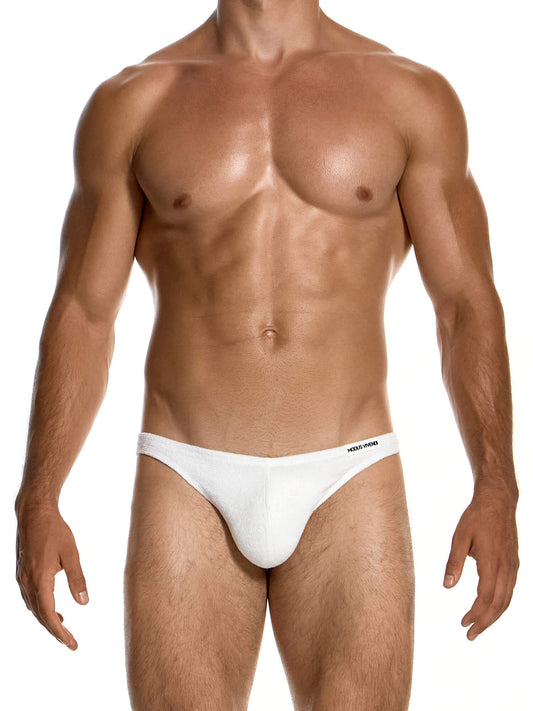 Modus Vivendi Towel Low Cut Bikini Brief in White, product photograph