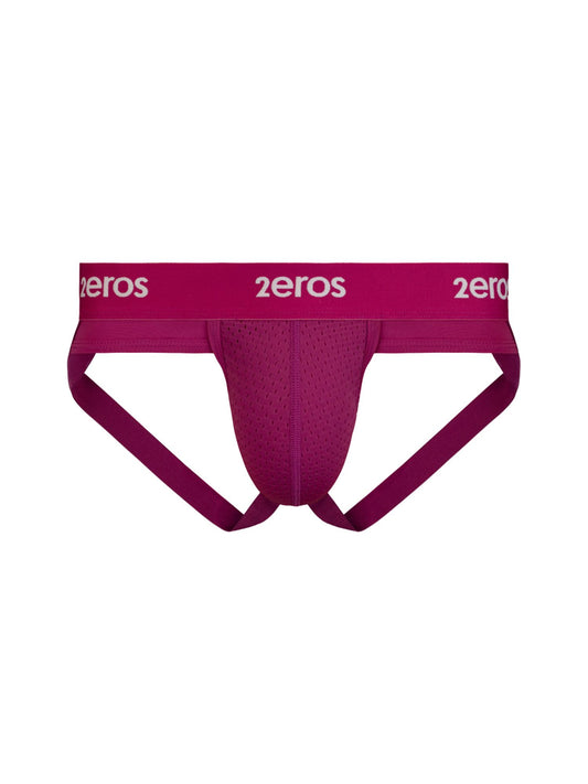 Fuchsia men's underwear with '2eros' branding on a white background