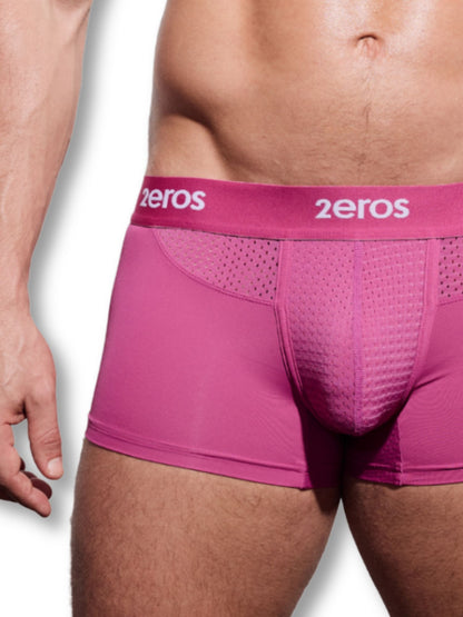 Pink underwear with '2eros' branding on a white background