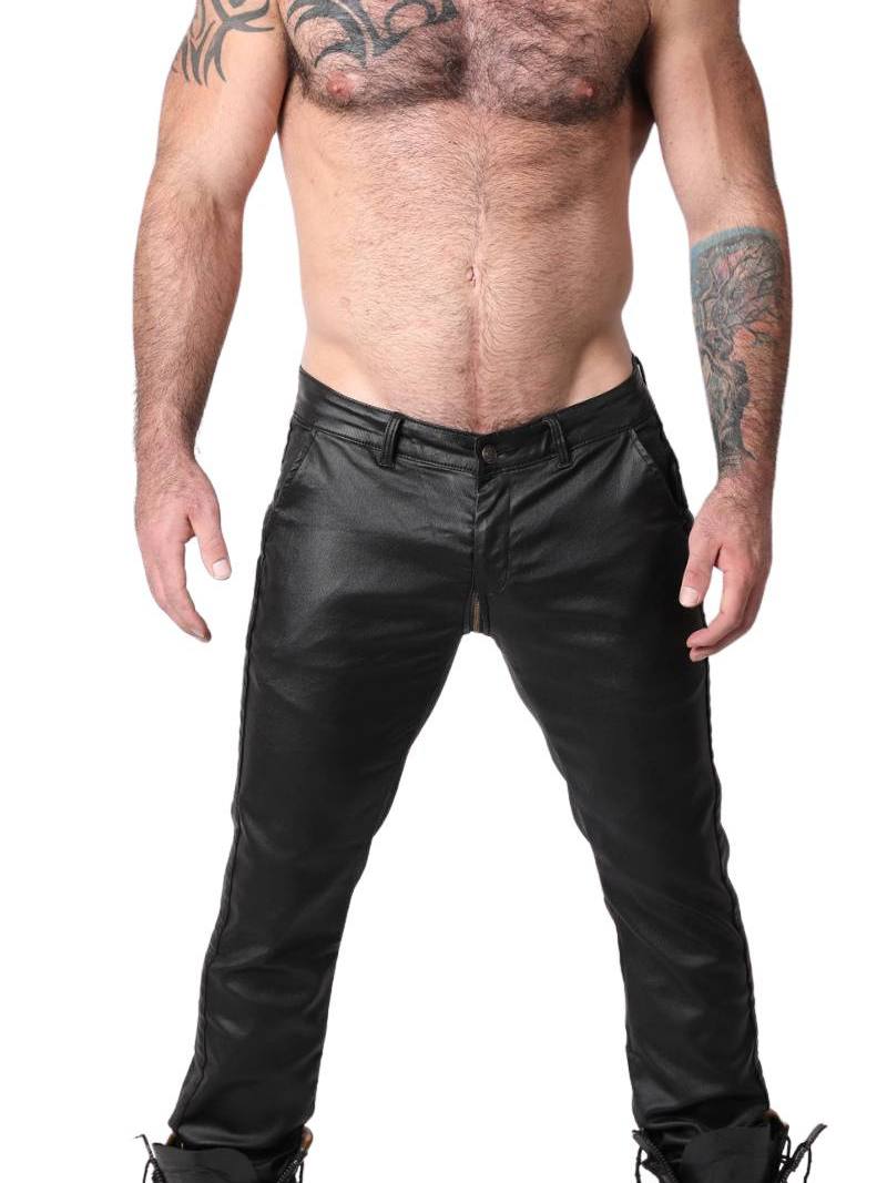 CellBlock13 Axis Zipper Pants, Wax Coated Denim