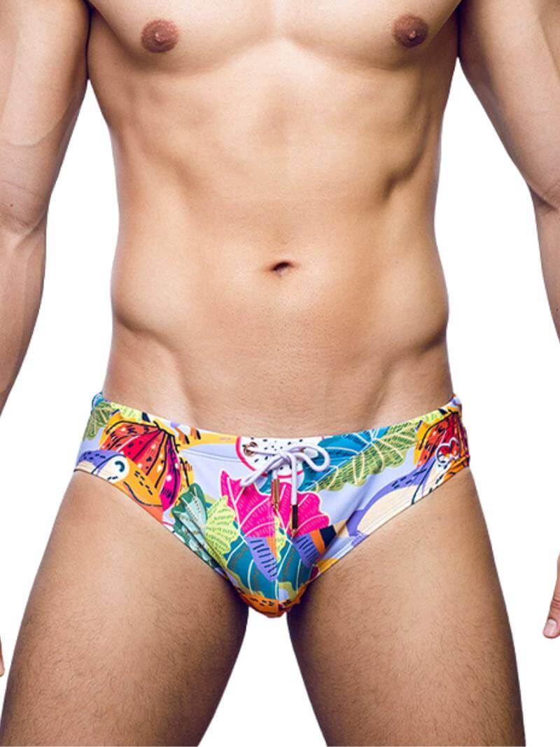 2eros V10 Aves Floral Swimwear Brief, Eco-Fabric