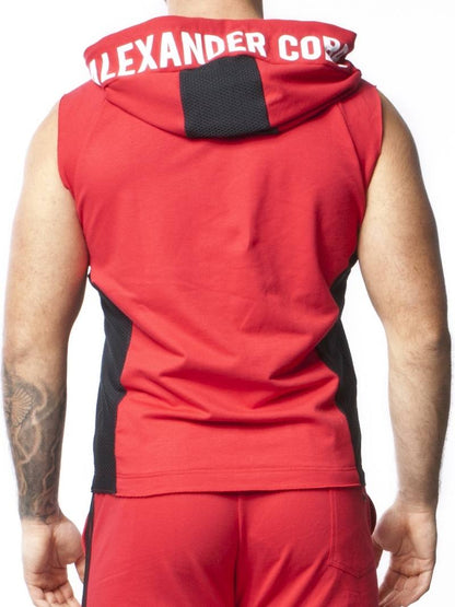 Alexander Cobb Sleeveless Zipped Cotton Hoodie Tank