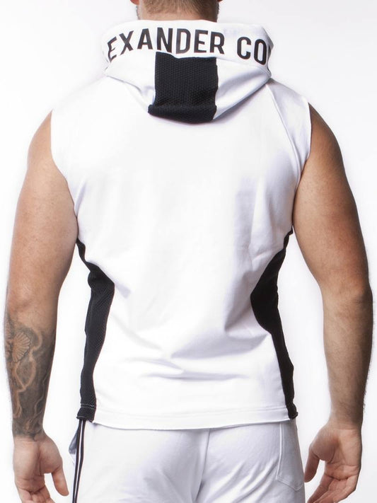 Alexander Cobb Men's Sleeveless Zipped Cotton Hoodie Tank