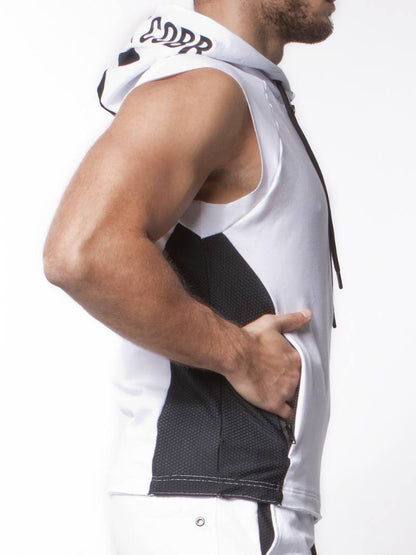 Alexander Cobb Sleeveless Zipped Cotton Hoodie Tank