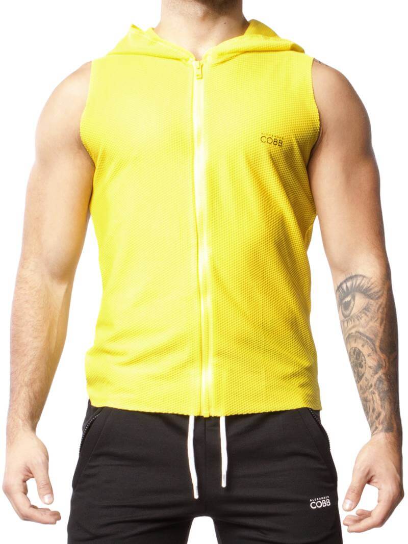 Alexander Cobb Sleeveless Mesh Hoodie Tank