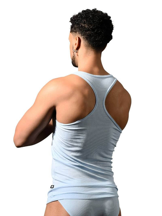 Men's Holiday Ribbed Rayon Sleeveless Vest