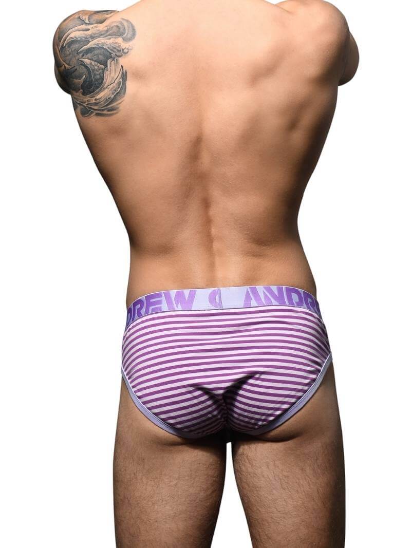 Andrew Christian Lavender Stripe Brief