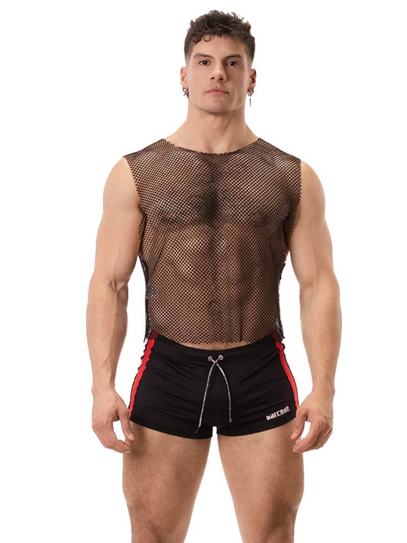 BARCODE Berlin Bling Mesh Tank Top