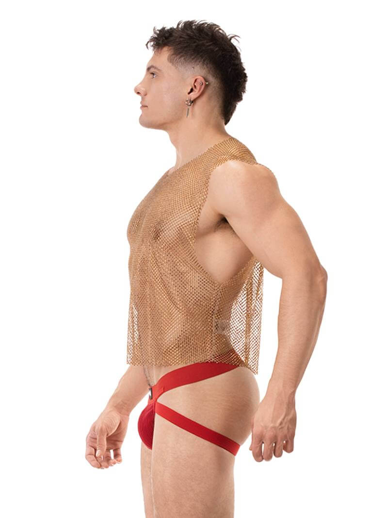 BARCODE Berlin Bling Mesh Tank Top