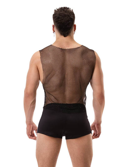 BARCODE Berlin Bling Mesh Tank Top