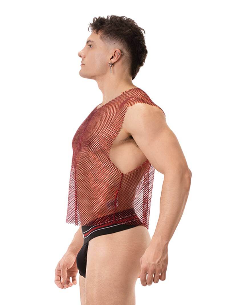 BARCODE Berlin Bling Mesh Tank Top