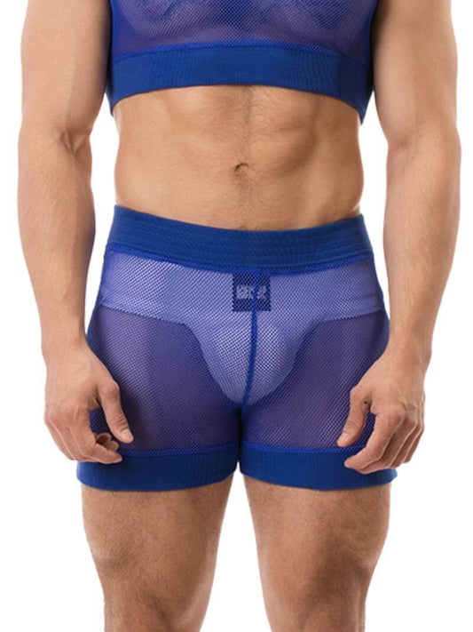 BARCODE Berlin Naim Royal Blue Mesh Short