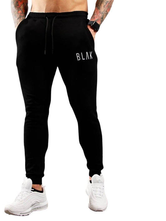 Mens BLAK Cuffed Slim Fit Joggers