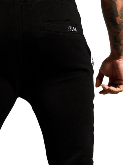 BLAK Zipped Hem Slim Fit Joggers with Side Tape