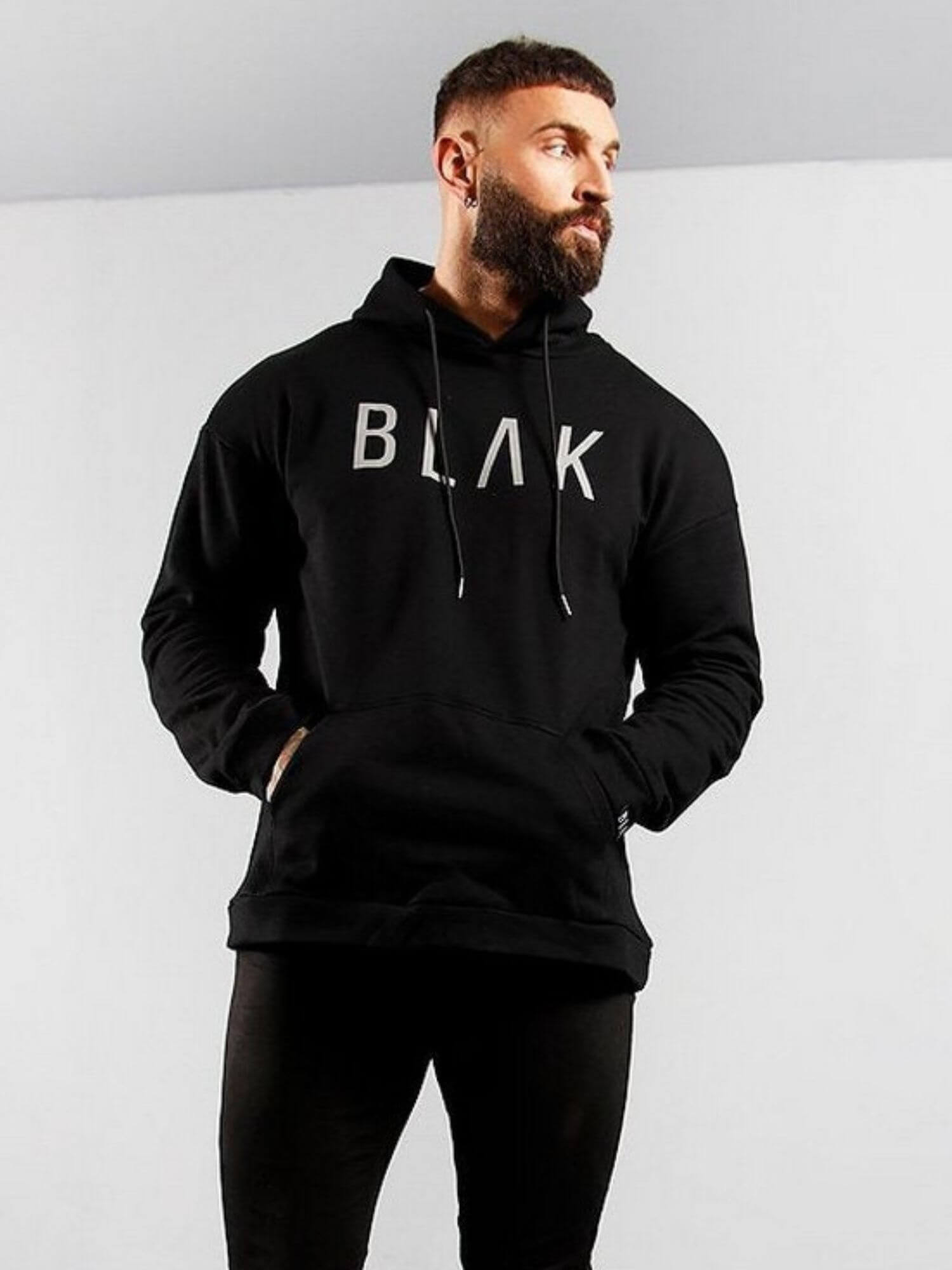 Cotton Boxy Style Hoodie Reflective Chest Logo