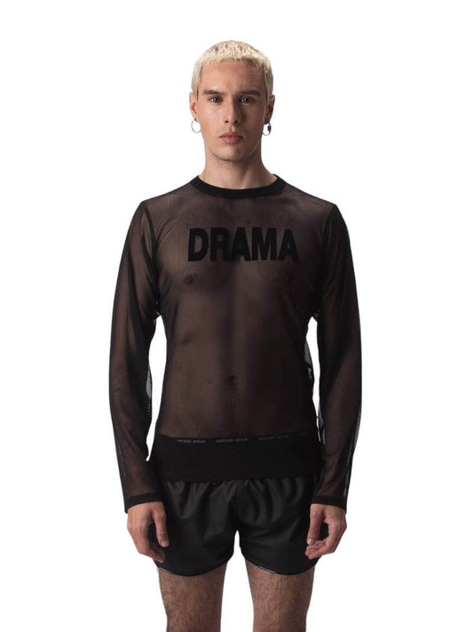 Barcode Berlin DRAMA Long Sleeved Mesh Top