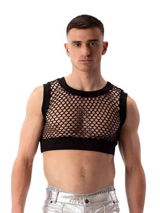 Barcode Berlin Arman Mesh Cropped Top