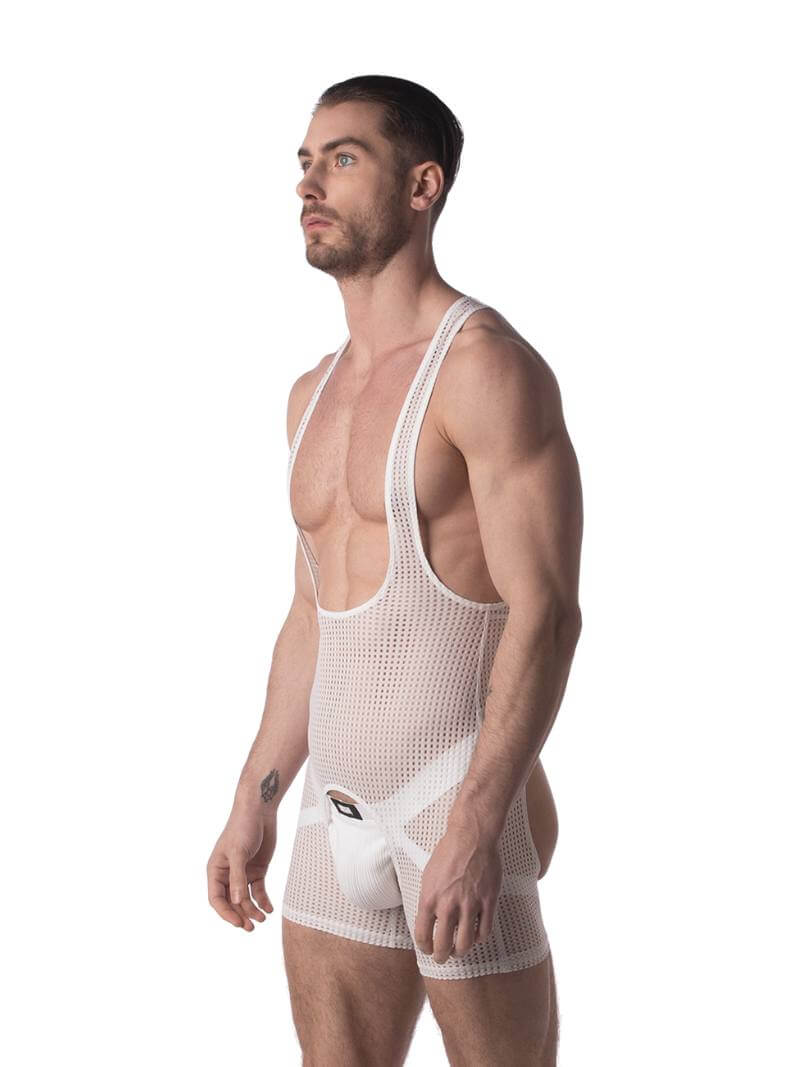 Barcode Berlin Pan Crotchless Backless Mesh Singlet