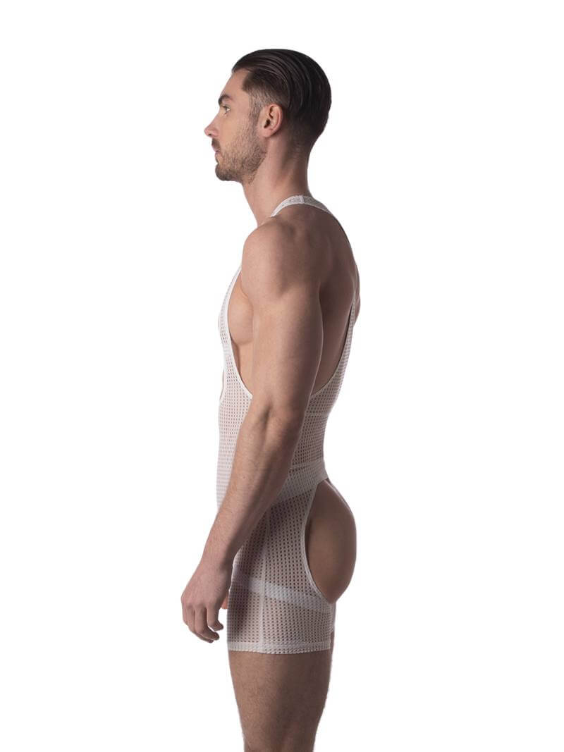 Barcode Berlin Pan Crotchless Backless Mesh Singlet