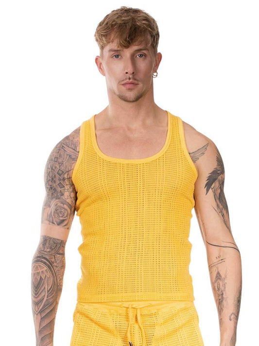 BARCODE Berlin Alabin Knitted Mesh Tank Top