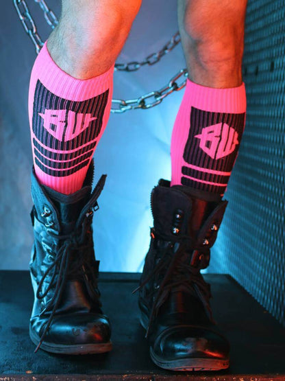 Mens Breedwell Hypnotix Neon Rave Knee-High Socks